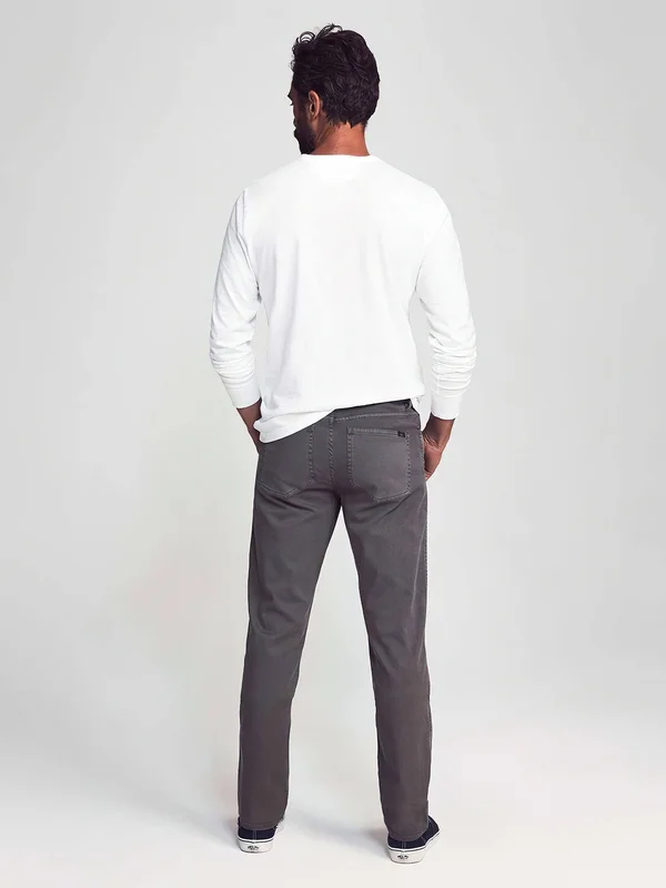 Faherty Men's Comfort Twill 5-Pocket 2.0 Pants - Rugged Grey - Size 29, Cotton Blend