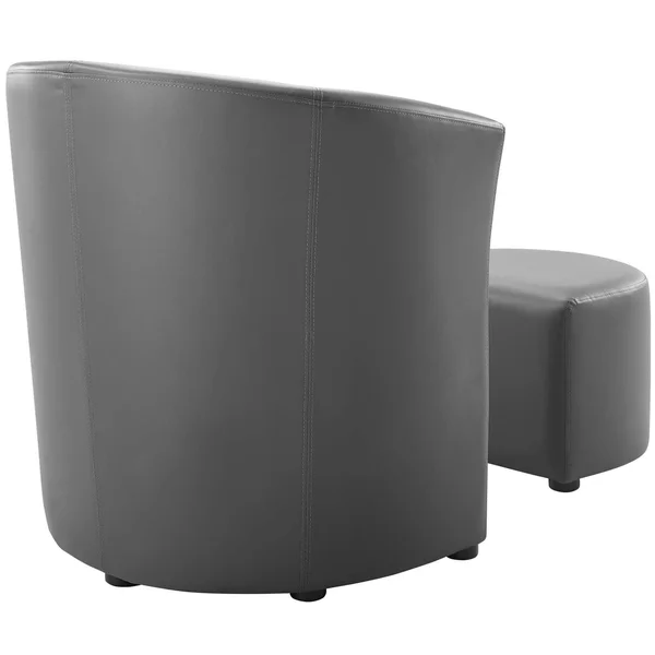 Modway Divulge Armchair and Ottoman - Gray