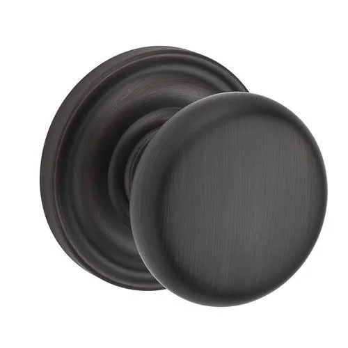 Baldwin Round Reserve Knob Traditional Round Rose Half Dummy Polished Brass