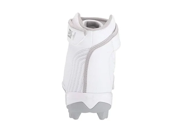 Under Armour Men's Harper 4 Mid RM Baseball Cleats - White, 7.5