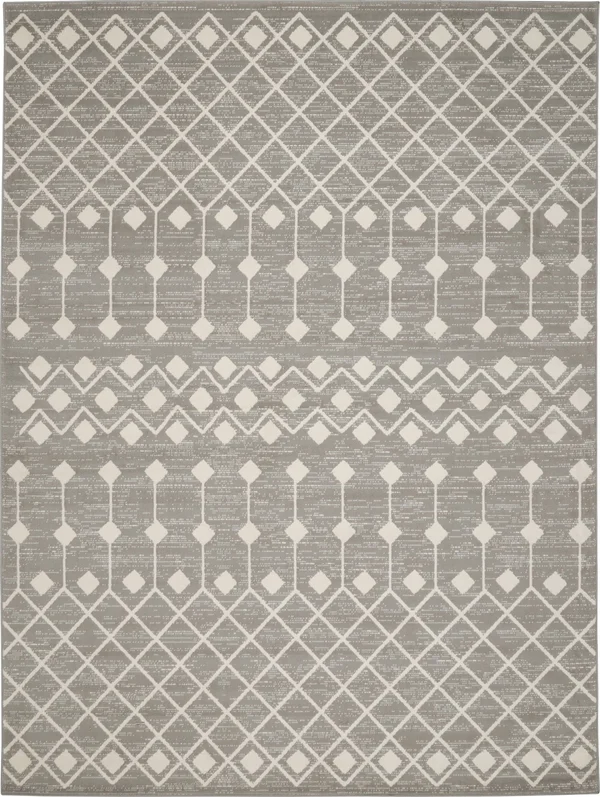 Nourison Grafix GRF37 Area Rug, Grey, 8&6x22x12&