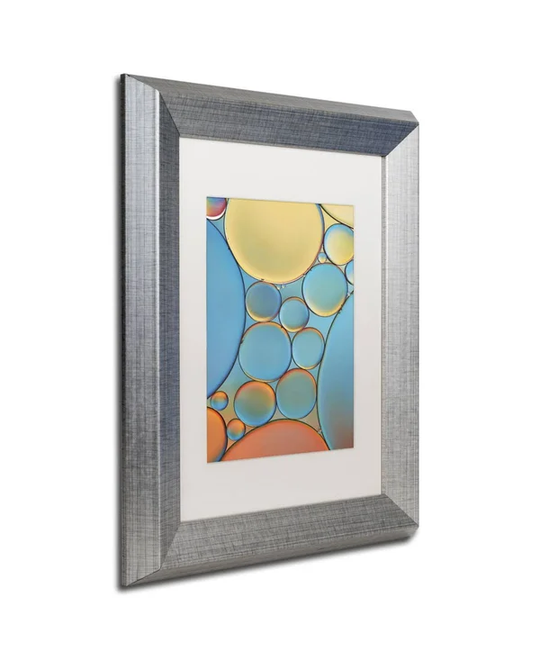 Trademark Fine Art Blue and Apricot Drops by Cora Niele Framed Photographic Print - Size: 14x22 H x 11x22 W x 0.5x22 D - Frame Co