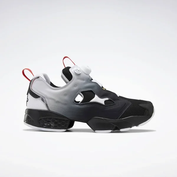 Reebok Unisex Instapump Fury OG NM Shoes in Black/White/Radiant Red Size M 5, W 6.5 - Retro Running Shoes