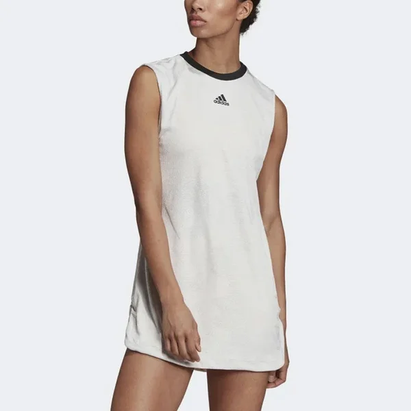 Adidas NY Tennis Dress - Grey/Flash Orange, Large