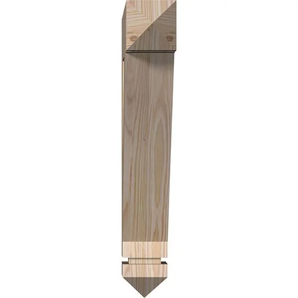Ekena Millwork BKT04X18X22TRA03SDF 3 1/2x22W x 18x22D x 22x22H Traditional Arts & Crafts Smooth BRACKET, Douglas Fir