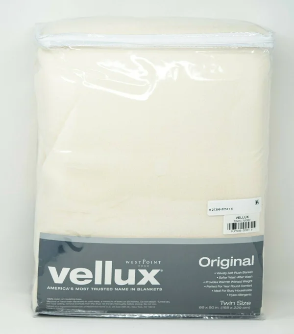 Vellux Twin Blanket - Ivory