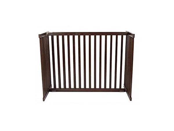 Dynamic Accents Free Standing Pet Gate - Large-Mahogany