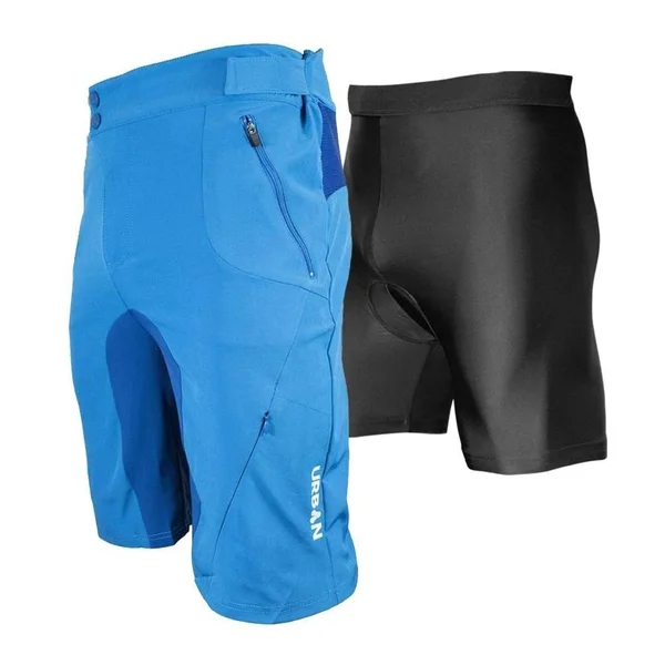 Urban Cycling Apparel Men's Gravel Grinder Cyclocross, MTB Shorts - Flex Soft Shell Shorts with Zip Pockets and Vents, Size: XL