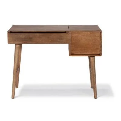 Mercury Row Frawley Solid Wood Vanity with Mirror Color: Brown