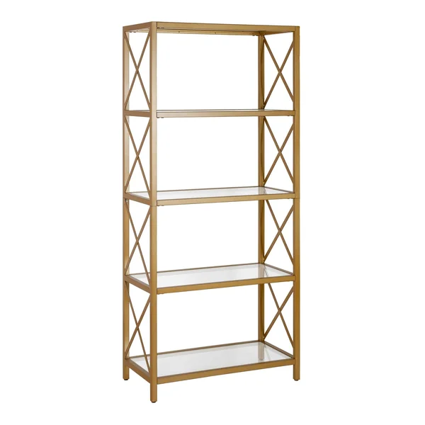 Celine Bookcase - 18x22 Wide Blackened Bronze