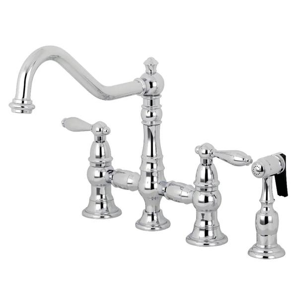 Restoration Kitchen Faucet with Side Sprayer - Oil Rubbed Bronze