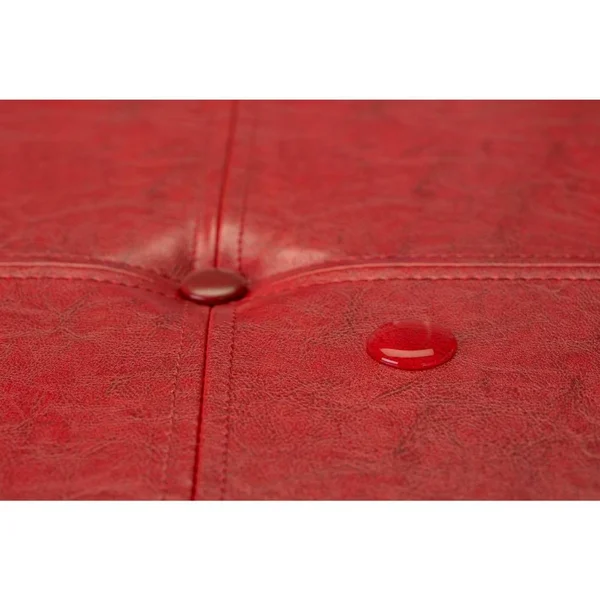 Simplify Casual Red Faux Leather Storage Ottoman, F-0630-RED