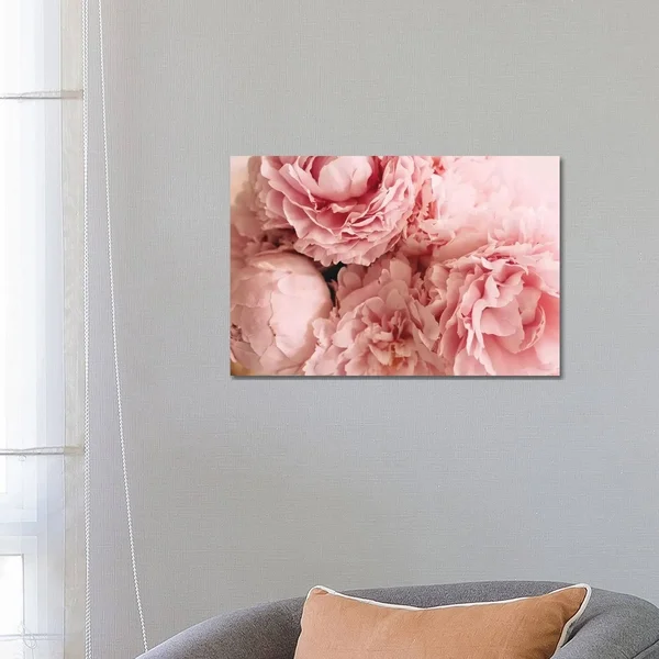 iCanvas Blush Peonies by Chelsea Victoria Canvas Print 8x12x0.75