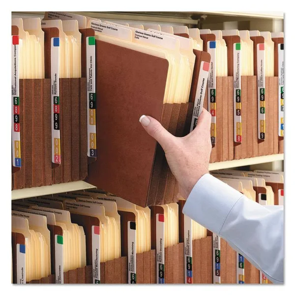 Smead SMD73691 Extra Wide Redrope End Tab File, Straight Cut, 5-1/4x22 Expansion, Letter, Dark Brown GUSSET, 10 per Box