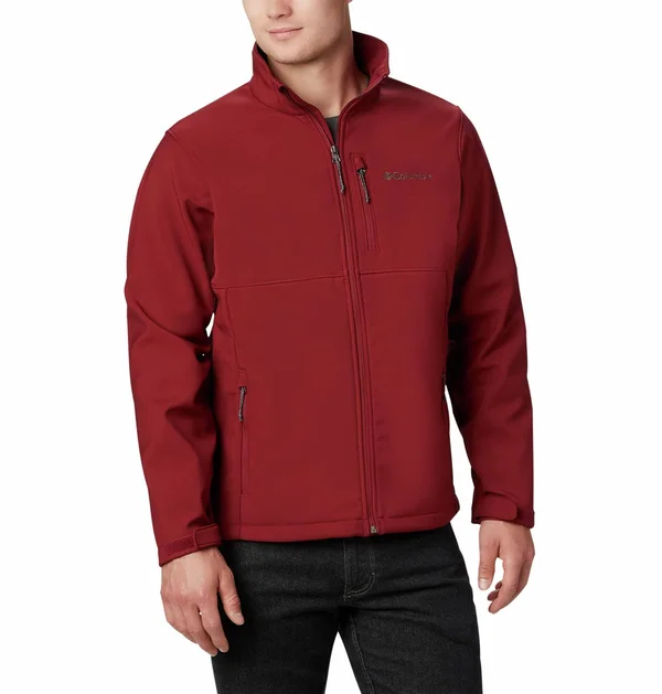 Columbia Men's Ascender Softshell Front-Zip Jacket, Red Jasper, 6X