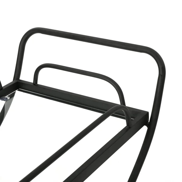Christopher Knight Home Perley Traditional Iron Glass Bar Cart with Shelves by, Black