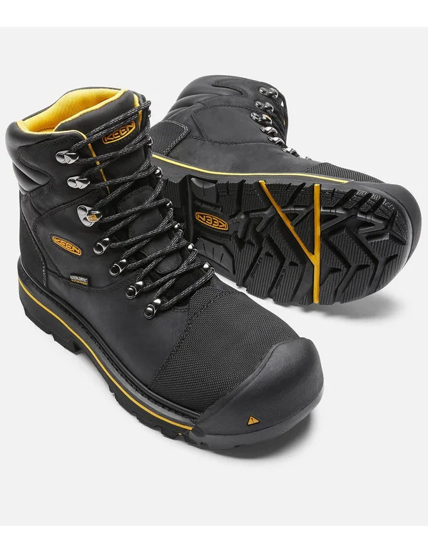 Keen Utility Men's WP Steel Toe Milwaukee Work Boots - Black, Size 13
