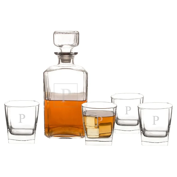 Cathy&s Concepts 5 pc. Monogram Decanter Set