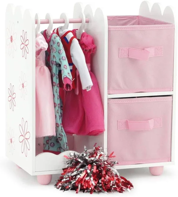 18 inch Doll Storage Clothes Open Wardrobe Furniture Fits 18x22 American Girl Doll