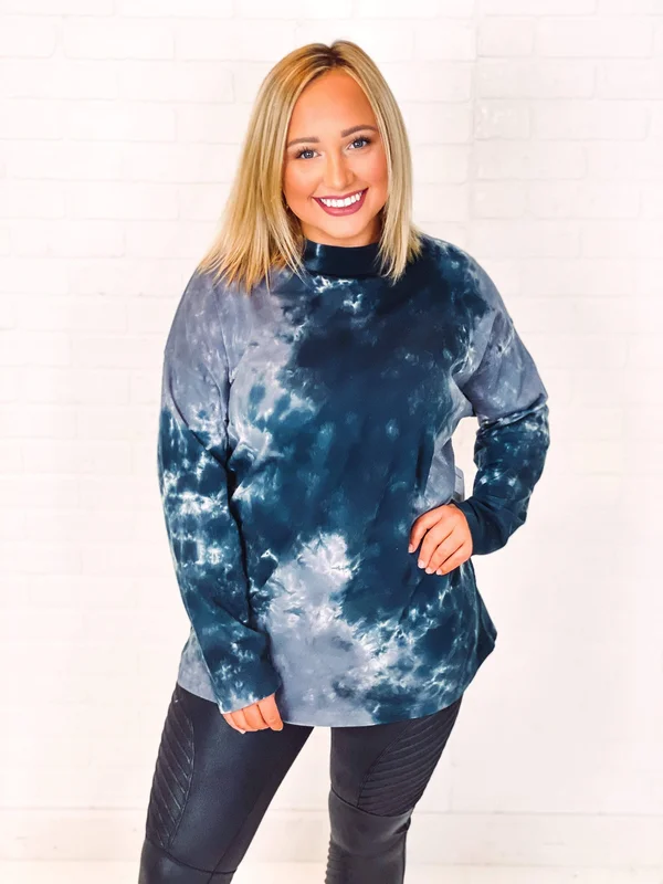 Free People Be Free Tie Dye Tee Charcoal Combo, M