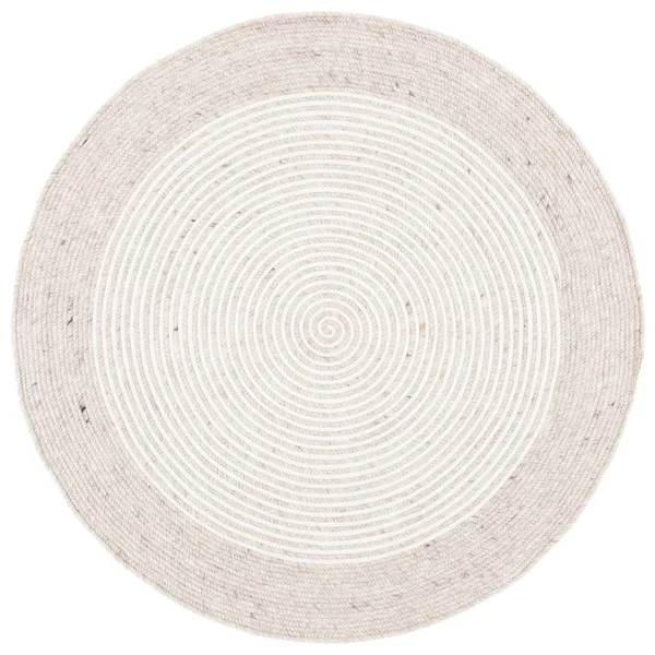 Safavieh Braided Rug Collection BRD904F - Grey, Black - 5& x 5& Round