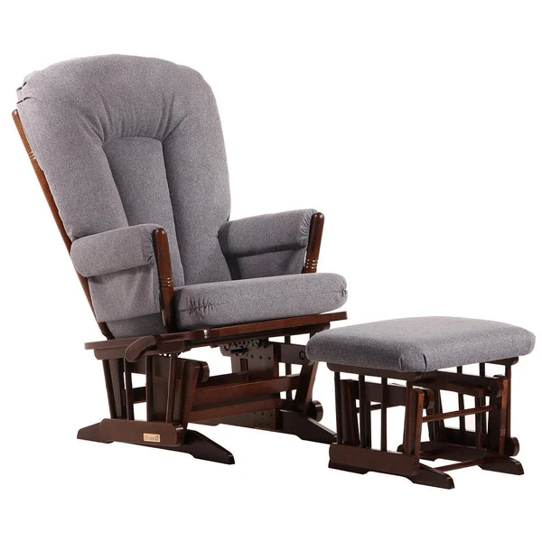 Dutailier 2-Post Multiposition Glider & Nursing Ottoman Set, Dark Grey