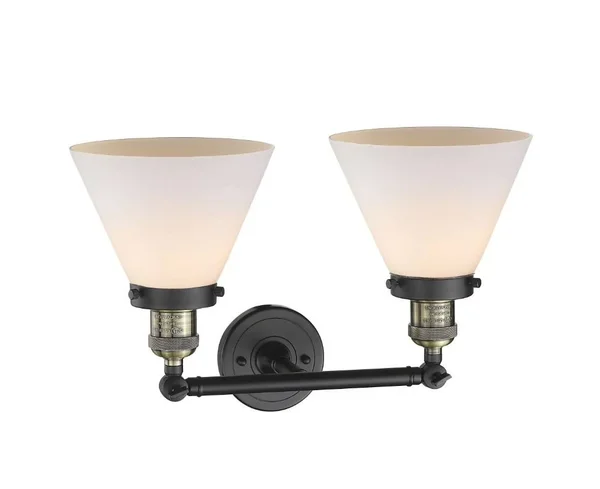 Innovations Lighting Large Cone 2 Light Bath Vanity Light 208 OB G43 (Bronze)