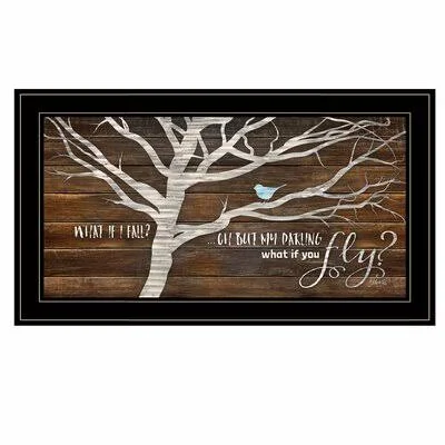'What If You Fly' by Marla Rae - Picture Frame Painting Print on Paper Millwood Pines Format: Black Framed