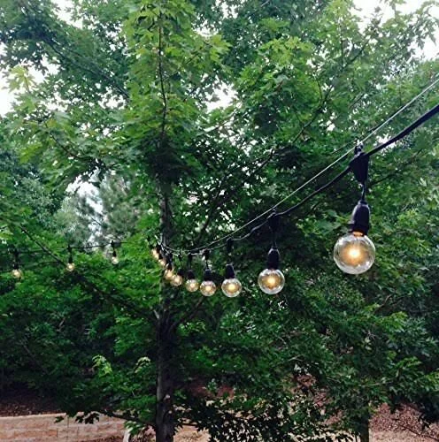 Novelty Lights C9/E17 Outdoor Globe String Lights - Outdoor Patio Party Pergola Garden Backyard Light Set - Heavy Duty Suspended