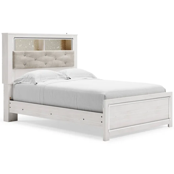 Ashley Altyra Full Upholstered Panel Bookcase Headboard