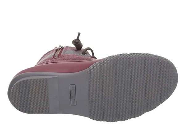 Sperry Saltwater Varsity Stripe Wool (Wine/Grey) Women's Rain Boots