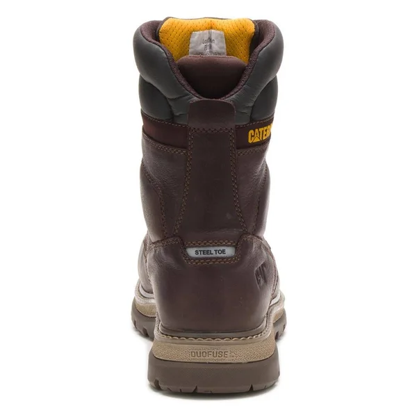 Cat 8x22 Fairbanks TX Steel Toe Waterproof Boots, Men's Mulch