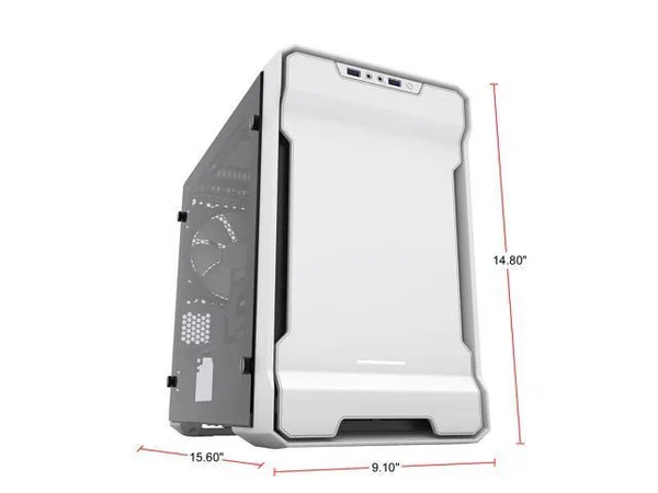 Phanteks PH-ES215PTG_WT White Steel Plates Plastic Steel Chassis Mini-ITX Towe, 19.0 x 18.0 x 12.0 inches