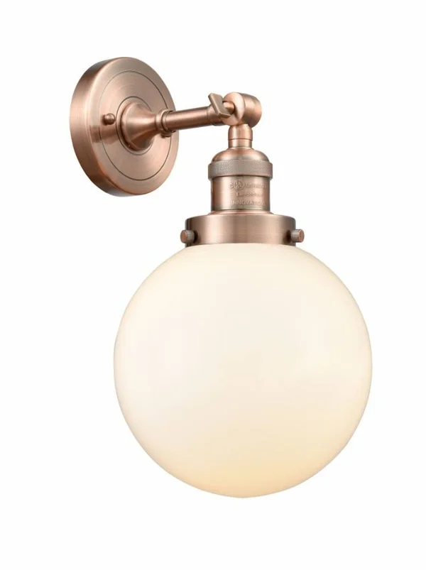Innovations Lighting 201F-BK-G204-8 Beacon Semi-Flush Mount Matte Black