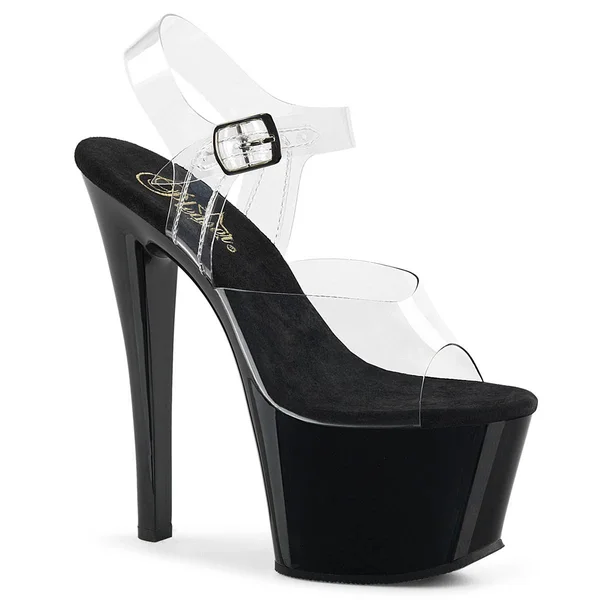 Pleaser - Sky-308 6 - Clear/Black