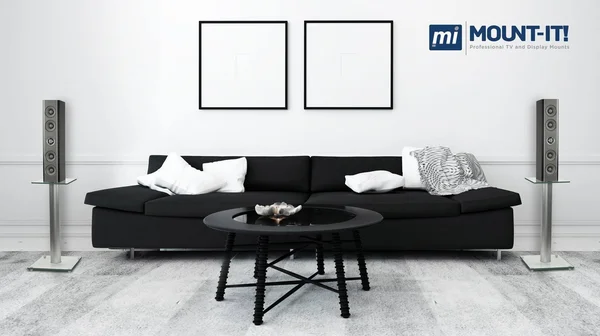Mount-it! Speaker Stands for Satellite Speakers and Surround Sound Systems, Glass and