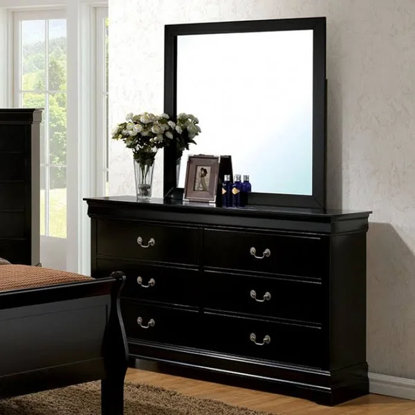 Furniture of America Louis Philippe III Black Full Bed