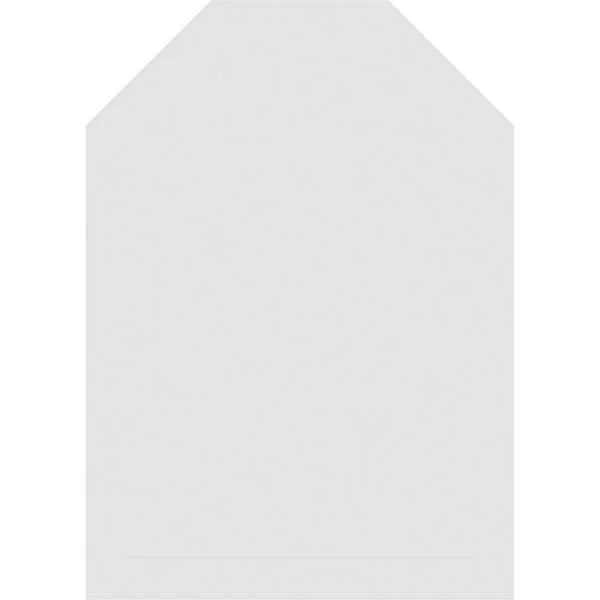 Ekena Millwork GVPOT26X3803SN 26x22W x 38x22H Octagonal Top Surface Mount PVC Gable Vent: Non-Functional - w/ 2x22W x 2x22P Brick
