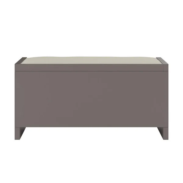 Ameriwood Home Penelope Entryway Storage Bench with Cushion in Taupe