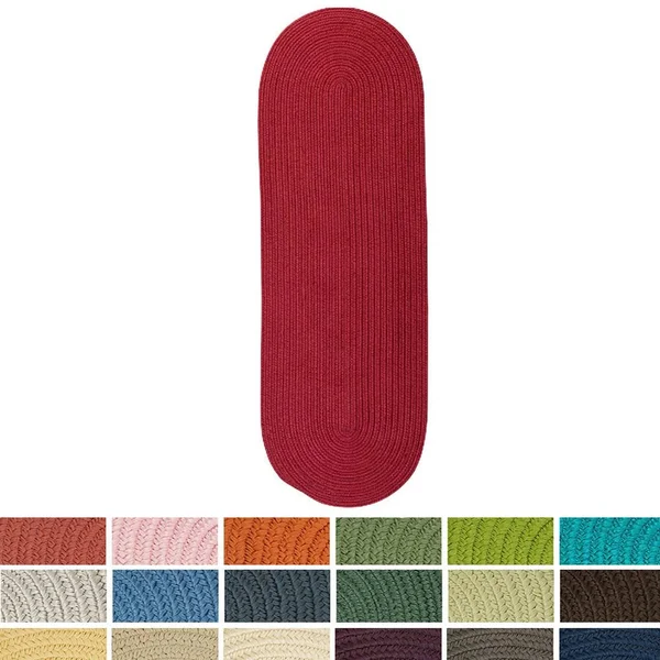 Porch & den Oakland Reversible Indoor/ Outdoor Area Rug (7& x 7& Round - Turquoise), Blue