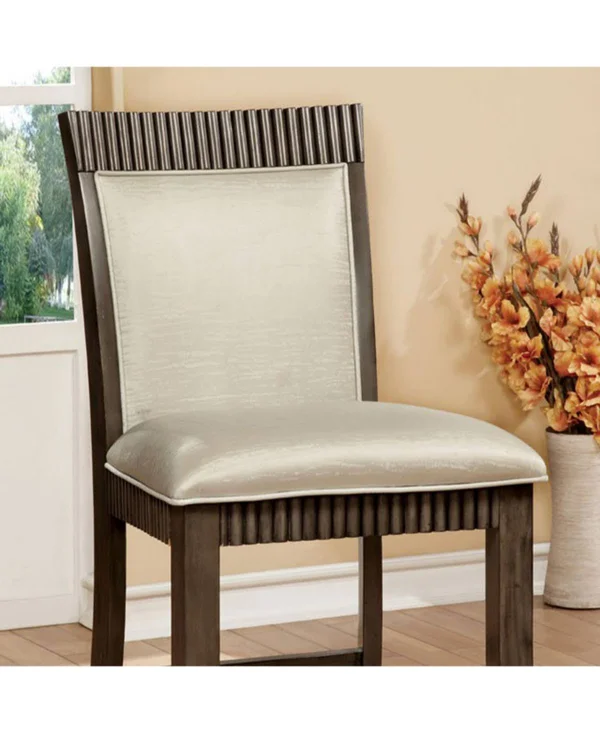 Forbes II Contemporary Counter Height Chair Gray Finish, Set of 2