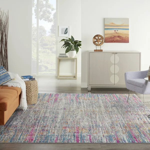 Nourison PSN09 Passion Ivory/Multi Area Rug- 9& x 12&