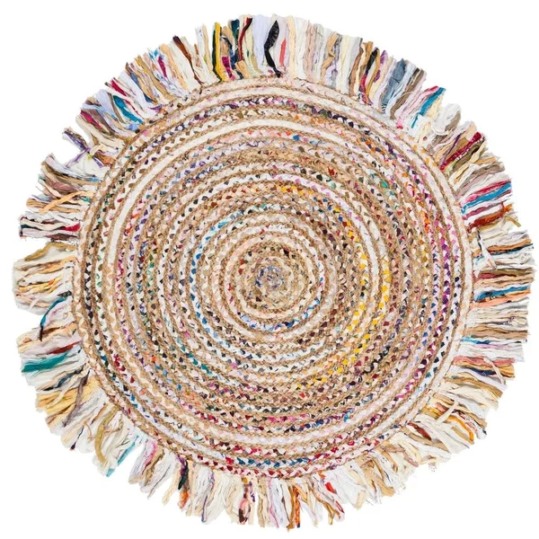 Safavieh Cape Cod CAP206A Area Rug Ivory - Red 5& x 5& Round