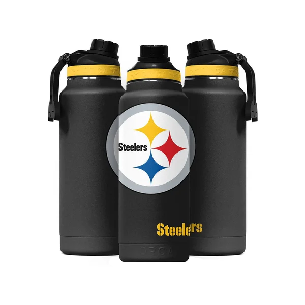 Orca Pittsburgh Steelers 34oz. Large Logo Hydra Water Bottle