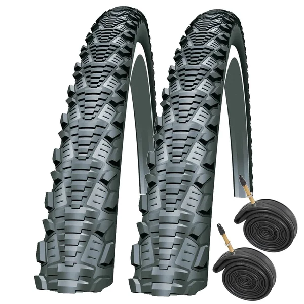 Schwalbe CX Comp 700 x 30C Bike Tyres (Pair) with Presta Inner Tubes