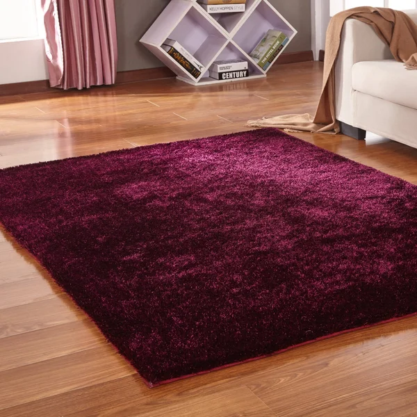 Amore Collection Soft Handmade Vibrant Plush Modern Shag Area Rug, Pink