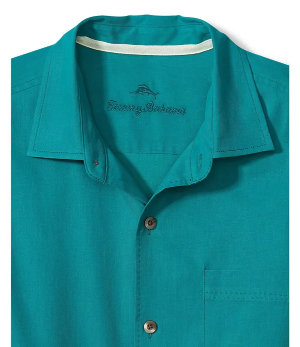 Tommy Bahama Catalina Stretch Twill Short-Sleeve Woven Shirt - M