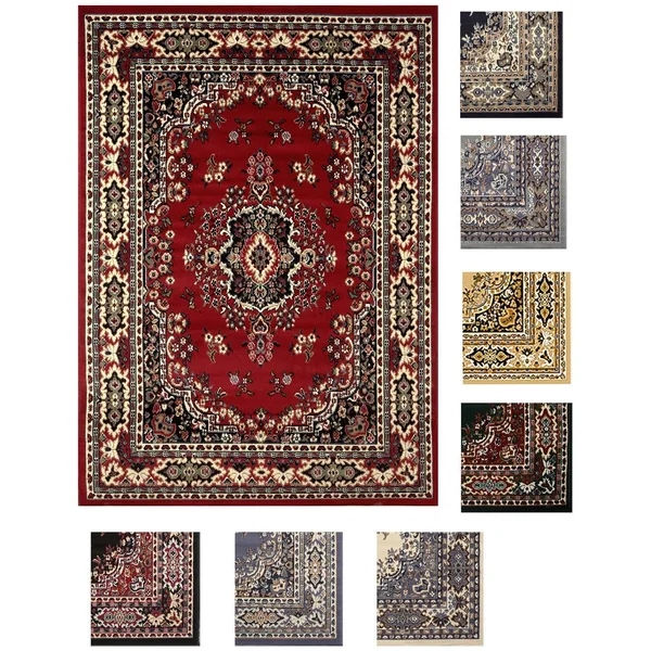 Powersellerusa Traditional Area Rug Bordered Medallion Design Persian Oriental Rugs Carpet Runners