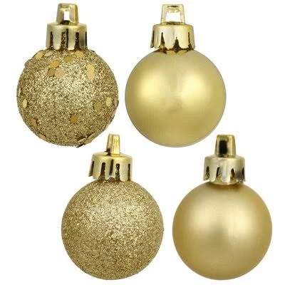 The Holiday Aisle 96 Piece Shatterproof Christmas Ball Ornament Set - Gold