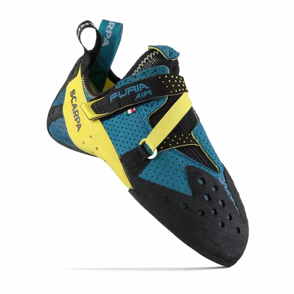 Scarpa Furia Air Climbing Shoe - 40.5 - Baltic Blue - Yellow